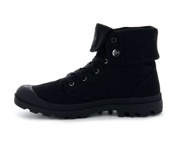 Palladium Baggy Men's High Tops Black/Black | 875460-ZDU