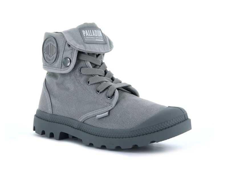 Palladium Baggy Men's High Tops Titanium/High Rise | 698175-BIM