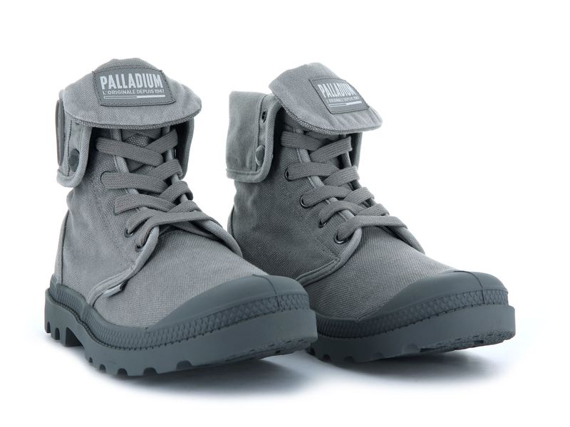 Palladium Baggy Men's High Tops Titanium/High Rise | 698175-BIM