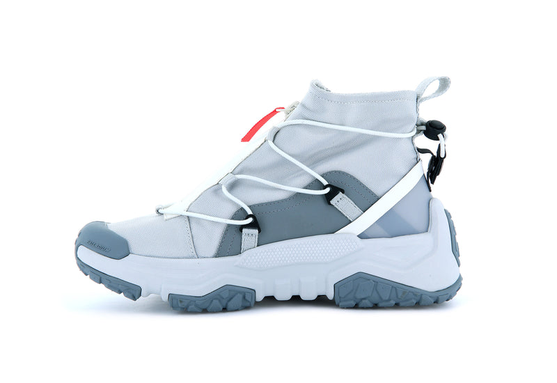 Palladium Off-Grid Hi Zip Waterproof + Kids' Low Tops Glacier Grey | 579380-XNA