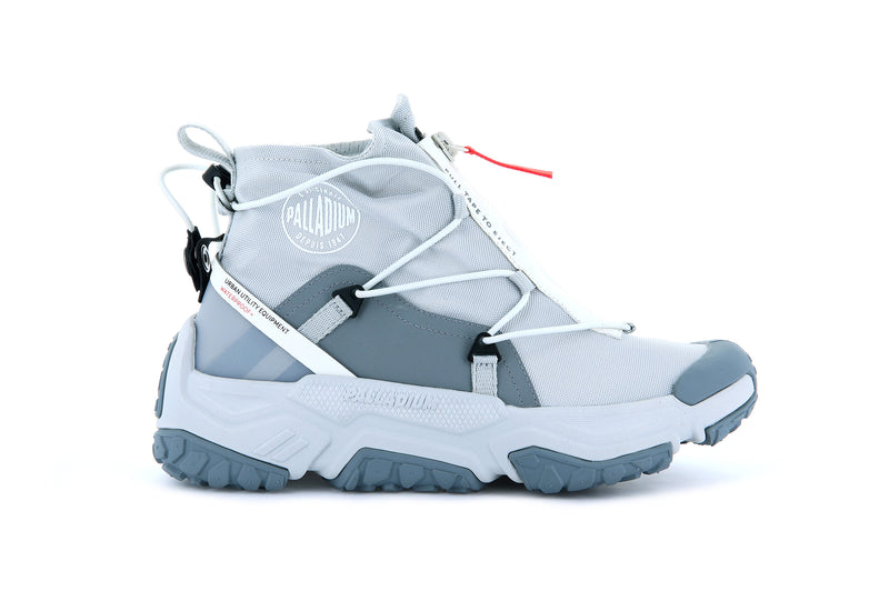 Palladium Off-Grid Hi Zip Waterproof + Kids\' Low Tops Glacier Grey | 579380-XNA