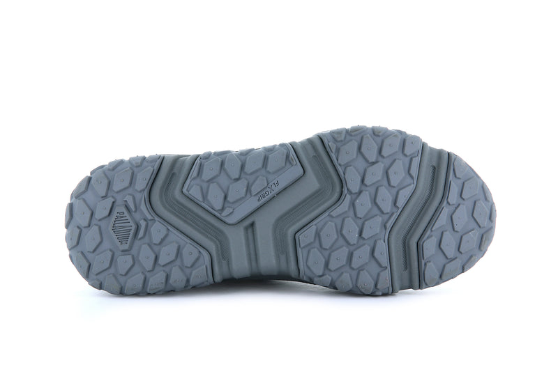 Palladium Off-Grid Lo Leather Women's Low Tops Gray Flannel | 570184-AXP