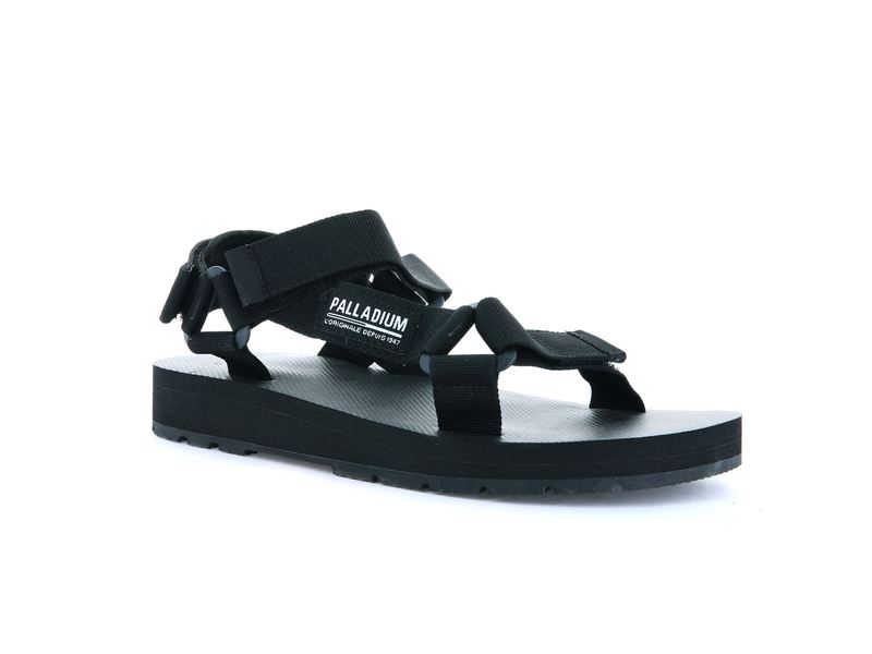 Palladium Outdoorsy Urbanity Kids' Sandals Black/Black | 143879-ETR