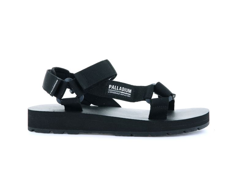 Palladium Outdoorsy Urbanity Kids\' Sandals Black/Black | 143879-ETR