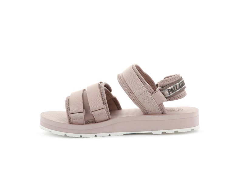 Palladium Outdoorsy Women's Sandals Rose Smoke/Marshmallow | 547386-BUF