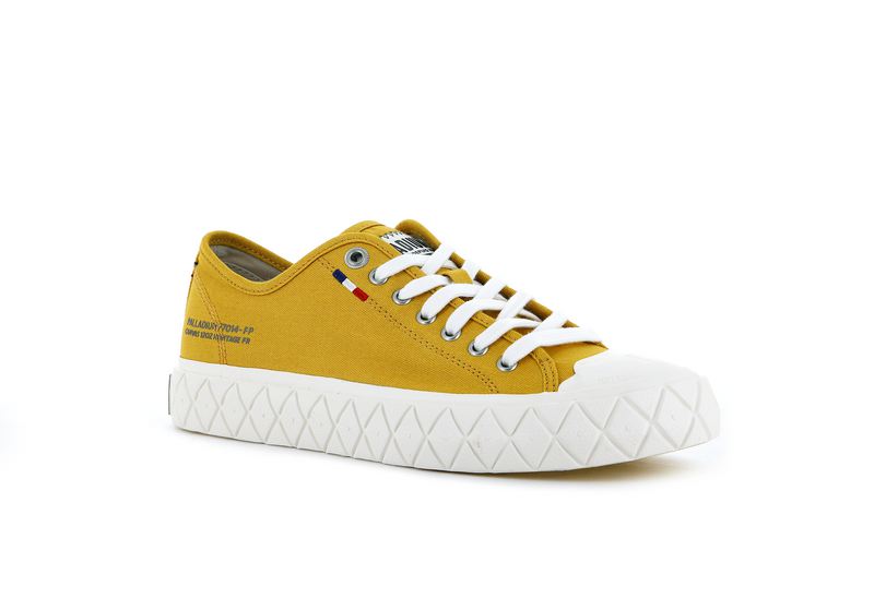 Palladium Palla Ace Canvas Kids' Low Tops Mustard | 150869-NPH