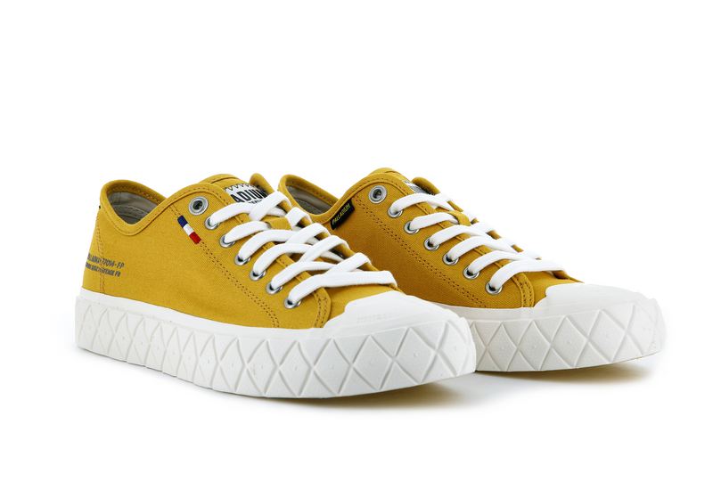 Palladium Palla Ace Canvas Kids' Low Tops Mustard | 150869-NPH