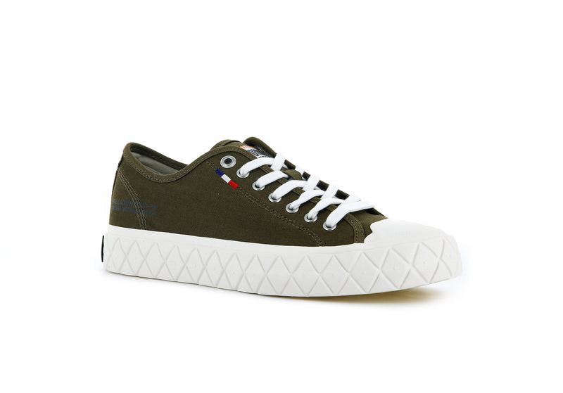 Palladium Palla Ace Canvas Kids' Low Tops Olive | 547906-KQF