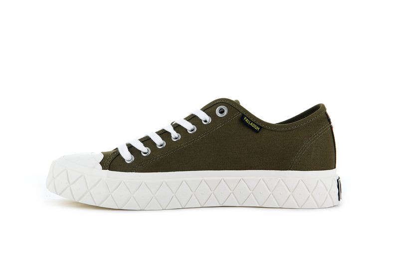 Palladium Palla Ace Canvas Kids' Low Tops Olive | 547906-KQF