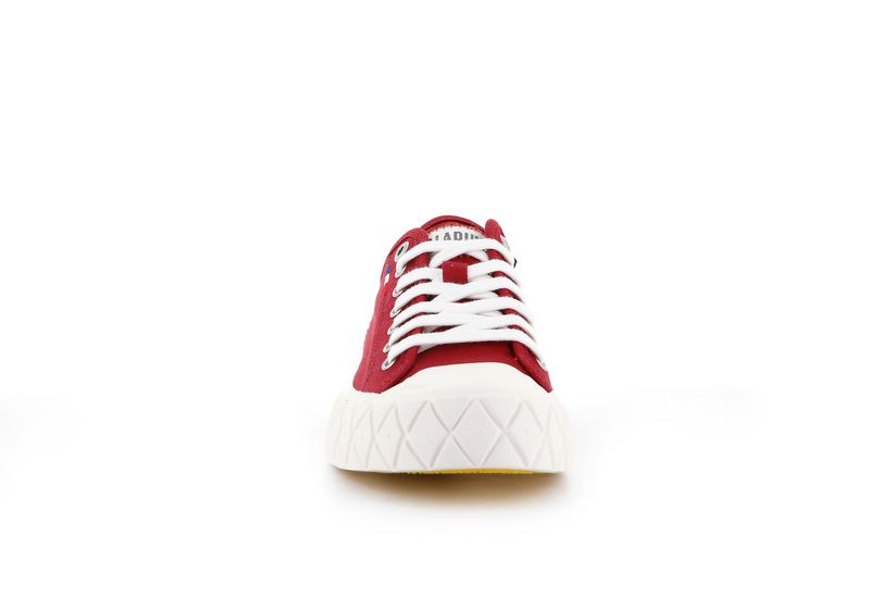 Palladium Palla Ace Canvas Kids' Low Tops Red Salsa | 580274-PCQ