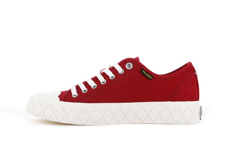 Palladium Palla Ace Canvas Kids' Low Tops Red Salsa | 580274-PCQ