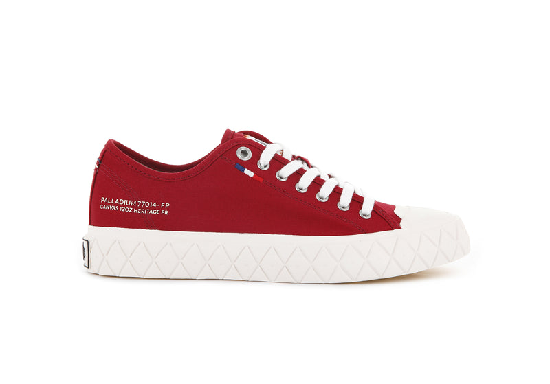 Palladium Palla Ace Canvas Kids\' Low Tops Red Salsa | 580274-PCQ