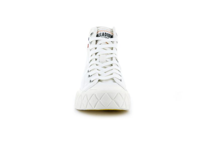 Palladium Palla Ace Canvas Mid Kids' Low Tops Star White | 145860-XSW