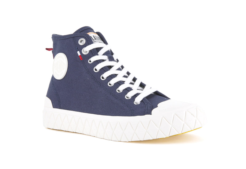 Palladium Palla Ace Canvas Mid Men's High Tops Mood Indigo | 437591-WBC