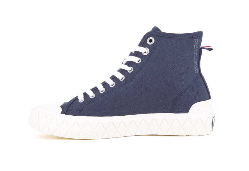 Palladium Palla Ace Canvas Mid Men's High Tops Mood Indigo | 437591-WBC