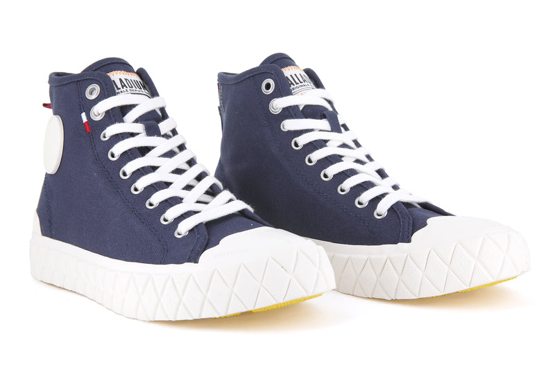 Palladium Palla Ace Canvas Mid Men's High Tops Mood Indigo | 437591-WBC