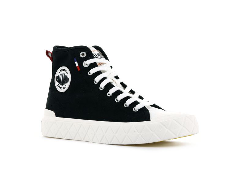 Palladium Palla Ace Canvas Mid Women's High Tops Black | 470125-AGL