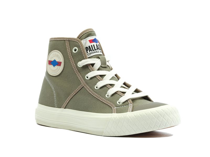 Palladium Palla Louvel Men's High Tops Dusky Green | 782314-UPT