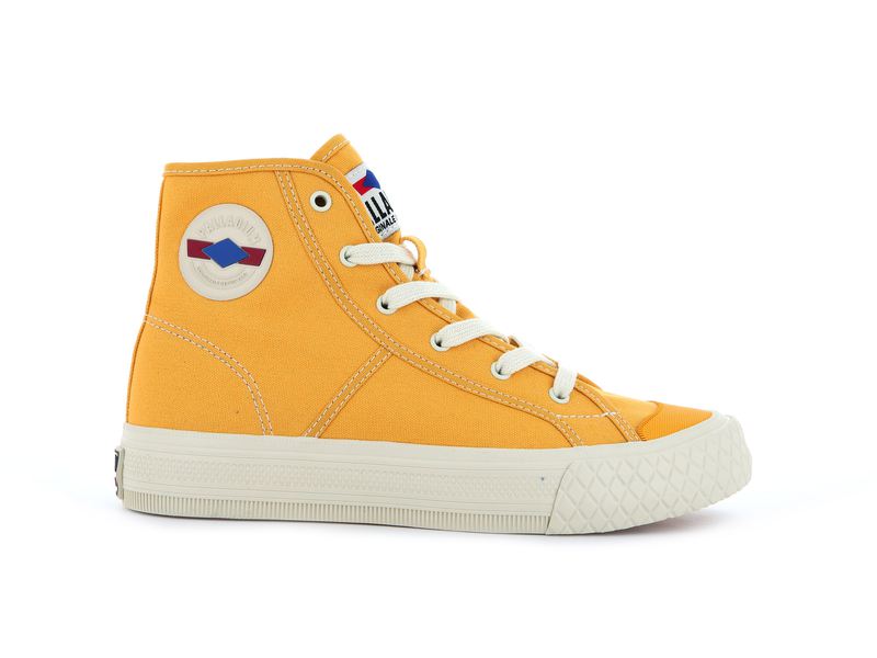 Palladium Palla Louvel Men\'s High Tops Spicy Mustard | 316520-YAO