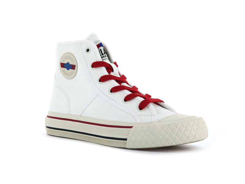 Palladium Palla Louvel Men's High Tops Star White | 614589-WUZ