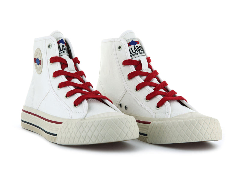 Palladium Palla Louvel Men's High Tops Star White | 614589-WUZ