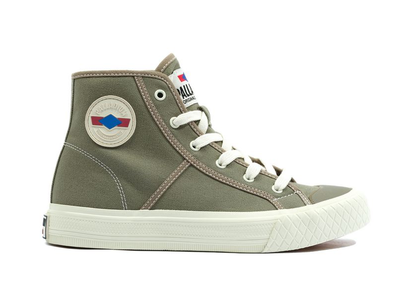 Palladium Palla Louvel Women\'s High Tops Dusky Green | 850396-VMY