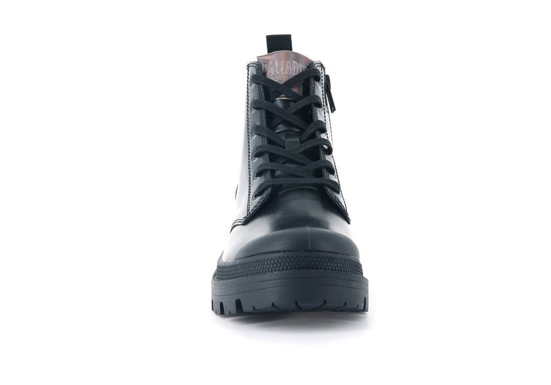 Palladium Pallabase Hi Off-1 Women's High Tops Black/Black | 097315-LRH