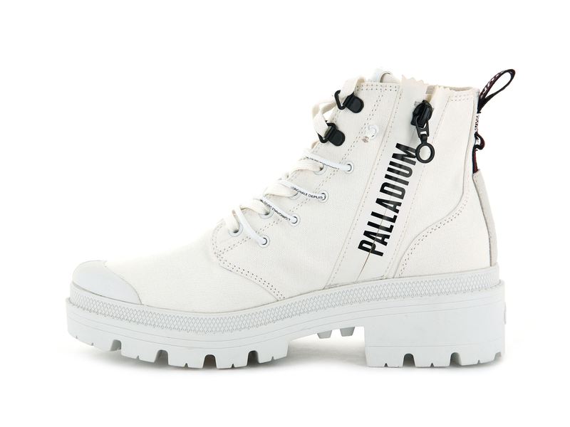 Palladium Pallabase Metro Women's Boots Star White | 547690-VWE