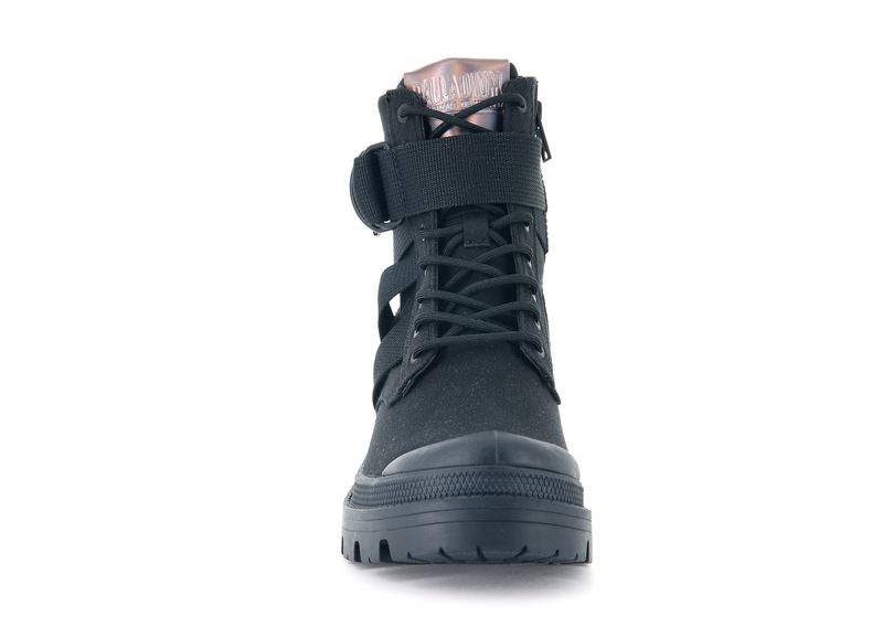 Palladium Pallabase Tact S Tx Women's High Tops Black/Black | 783601-UAO