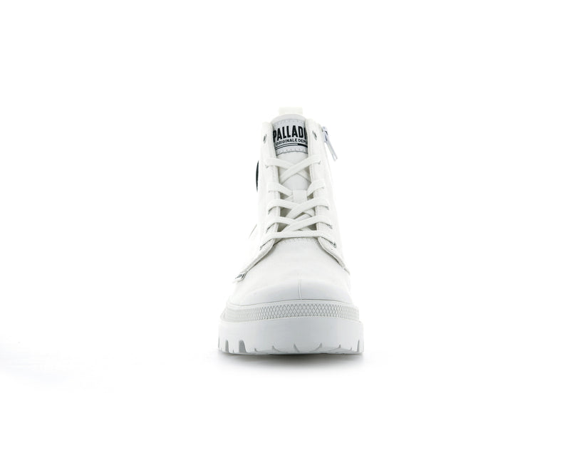 Palladium Pallabase Twill Women's Boots Star White | 081564-YEU