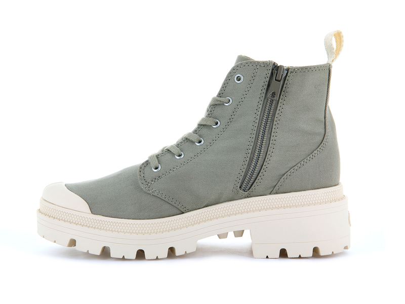 Palladium Pallabase Twill Women's Boots Dune | 098634-TXJ