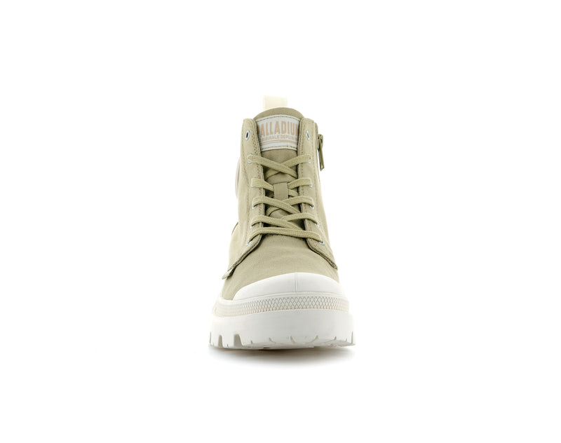 Palladium Pallabase Twill Women's High Tops Taupe | 420738-WMV