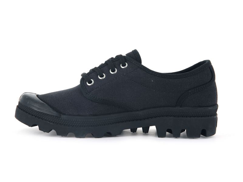 Palladium Pallabrousse Oxford Women's Low Tops Black/Black | 142078-PIE