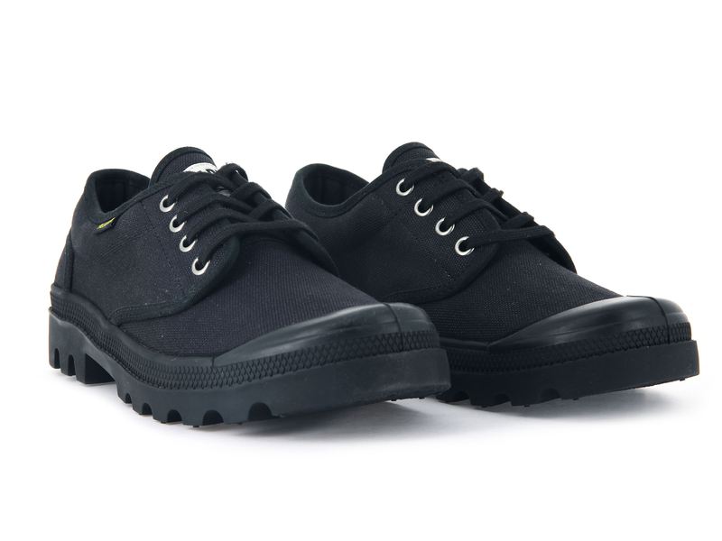 Palladium Pallabrousse Oxford Women's Low Tops Black/Black | 142078-PIE