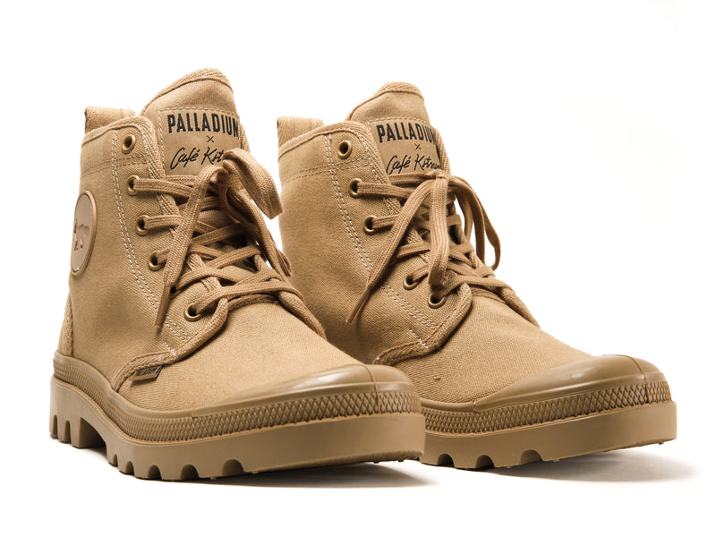 Palladium Pallabrousse X Kitsune Women's High Tops Woodlin | 014976-PHX