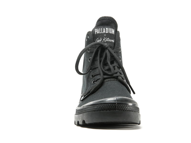 Palladium Pallabrousse X Kitsune Women's High Tops Black/Black | 124798-HNP