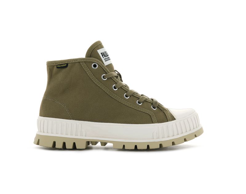 Palladium Pallashock Mid Og Men\'s High Tops Olive | 805429-KSI