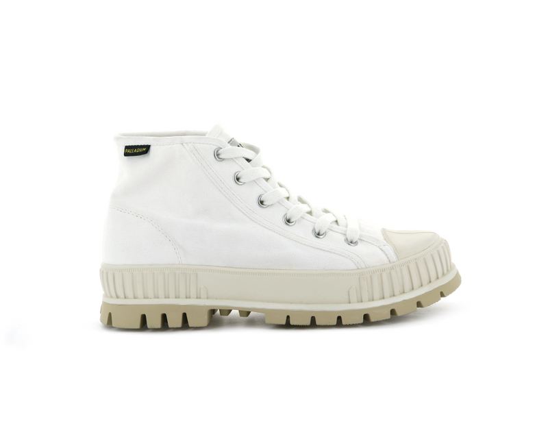 Palladium Pallashock Mid Og Men\'s High Tops Marshmallow | 824750-QNA