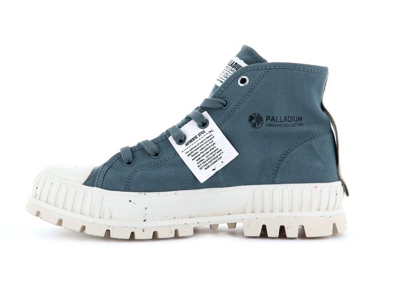 Palladium Pallashock Mid Organic Kids' High Tops Sedona Sage | 302987-LXM