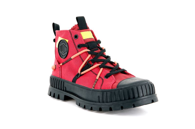 Palladium Pallashock Re-Craft Men's High Tops Red Salsa | 279435-ALR