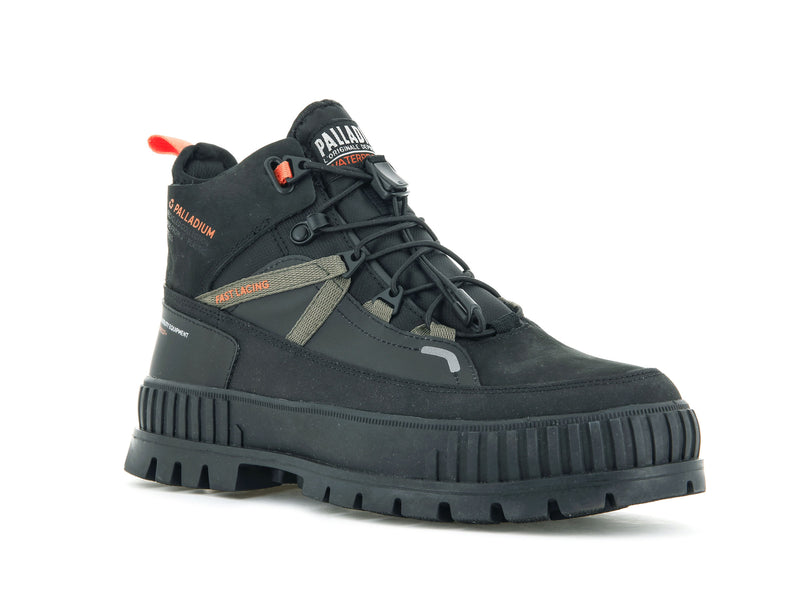 Palladium Pallashock Travel Wp+ Kids' Boots Black | 346057-QEH