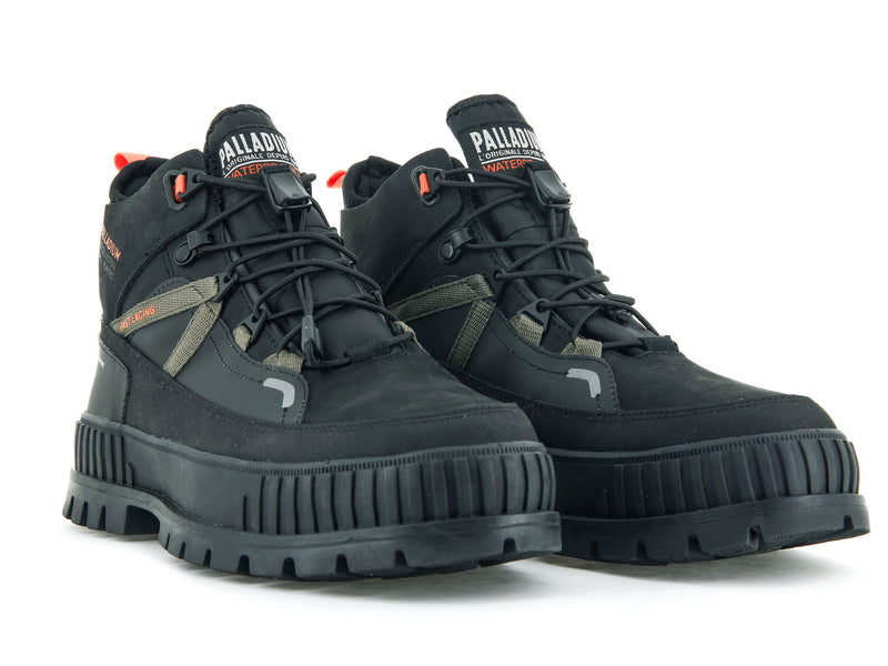 Palladium Pallashock Travel Wp+ Kids' Boots Black | 346057-QEH