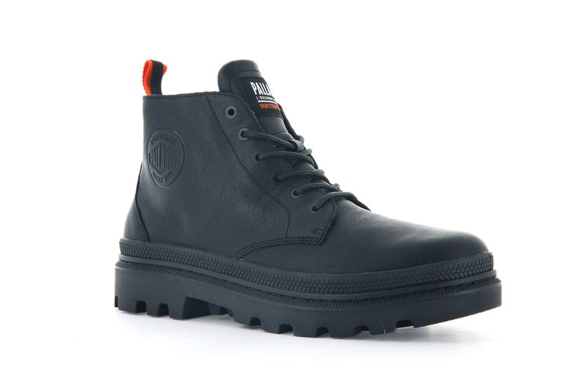 Palladium Pallatrooper Hi-2 Kids' Boots Black/Black | 594230-WJD