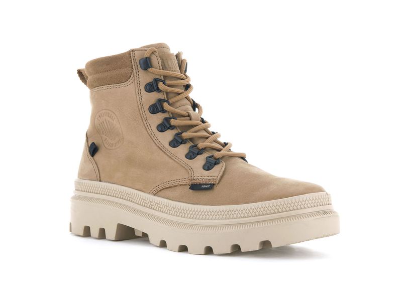 Palladium Pallatrooper Hiker Nubuck Women's Boots Ochre Tan | 046583-ZIM