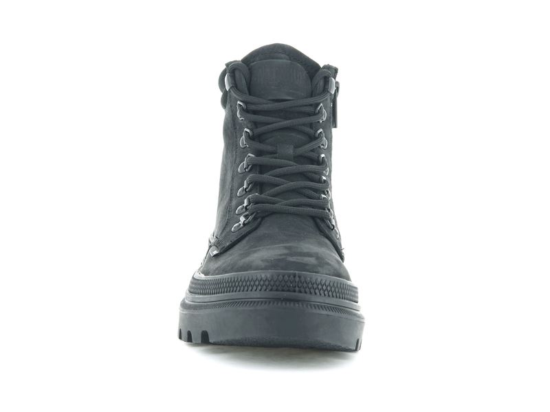 Palladium Pallatrooper Hiker Nubuck Women's High Tops Black/Black | 047689-FDN