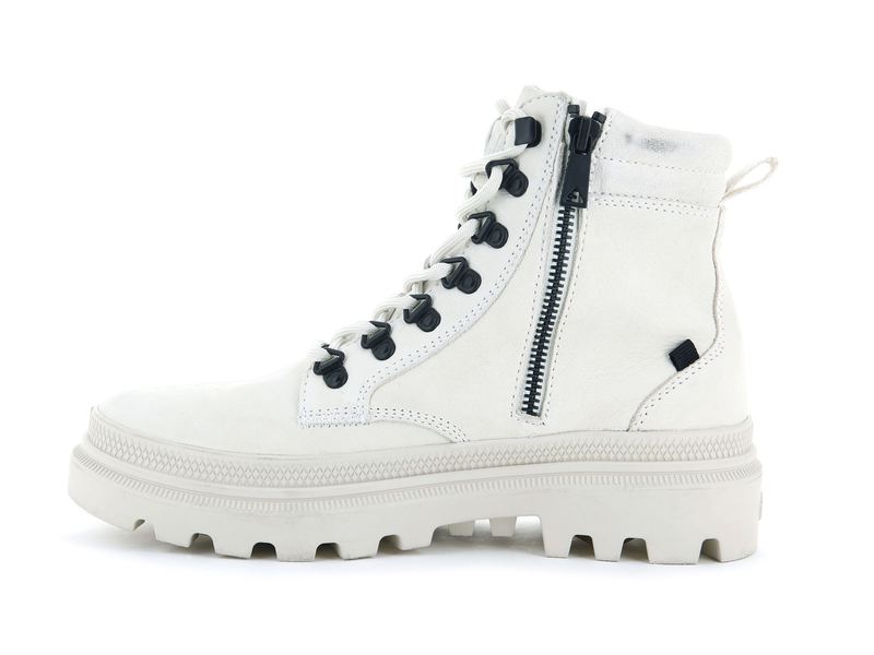 Palladium Pallatrooper Hiker Nubuck Women's High Tops Angora | 153490-RAP