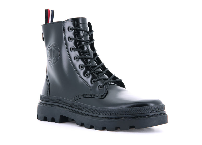 Palladium Pallatrooper Off-1 Men's Boots Black/Black | 516742-GDI