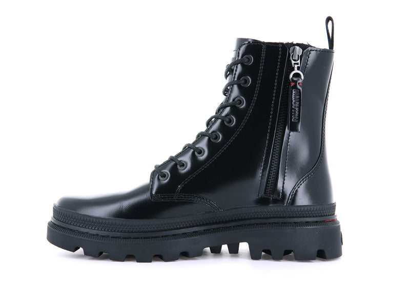 Palladium Pallatrooper Off-1 Men's Boots Black/Black | 516742-GDI