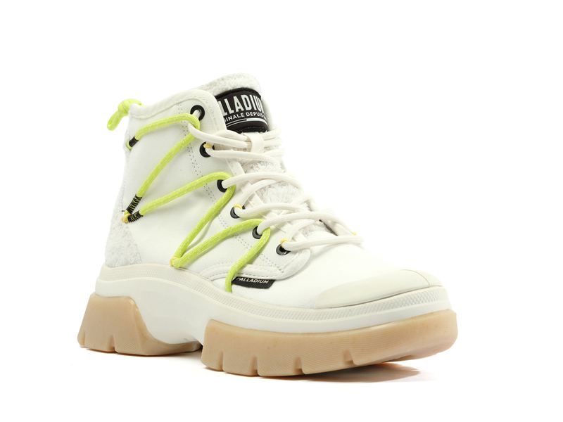 Palladium Pallawave Lace It Women's High Tops Star White | 985307-ARV