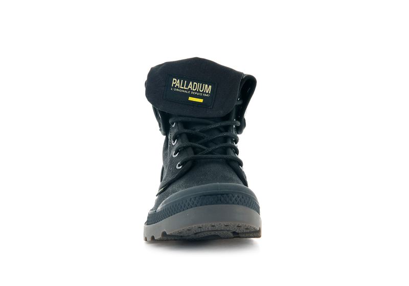 Palladium Pampa Baggy Wax Kids' Boots Black | 810473-GJR